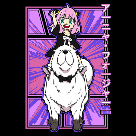 Koszulka Czarna Spy X Family - WYBIERZ KOLOR KOSZULKI I FASON