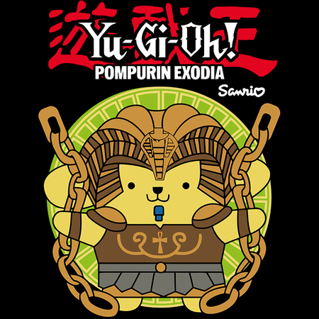Koszulka Czarna - Pompurin & Yu-Gi-Oh! - WYBIERZ KOLOR KOSZULKI I FASON