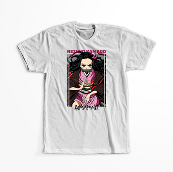 Koszulka Biała Demon Slayer / Kimetsu no Yaiba / Miecz zabójcy demonów - WYBIERZ KOLOR KOSZULKI I FASON