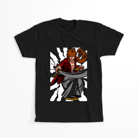 Koszulka Czarna Rurouni Kenshin WYBIERZ KOLOR KOSZULKI I FASON