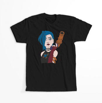 Koszulka Czarna - League of Legends & Arcane - WYBIERZ KOLOR KOSZULKI I FASON