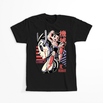 Koszulka Czarna -  Astro Boy - WYBIERZ KOLOR KOSZULKI I FASON