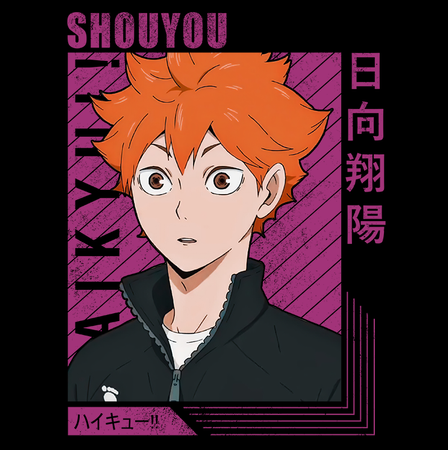 Koszulka Czarna - Haikyuu!!  - WYBIERZ KOLOR KOSZULKI I FASON