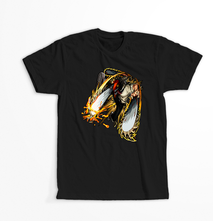 Koszulka Czarna Chainsaw Man WYBIERZ KOLOR KOSZULKI I FASON