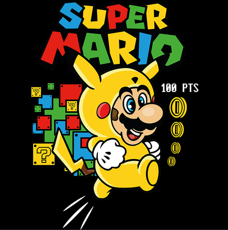 Koszulka Super Mario Bros. WYBIERZ KOLOR KOSZULKI I FASON