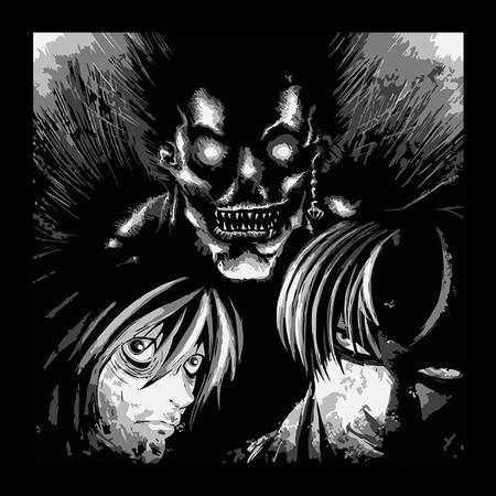 Koszulka Czarna Death Note - WYBIERZ KOLOR KOSZULKI I FASON