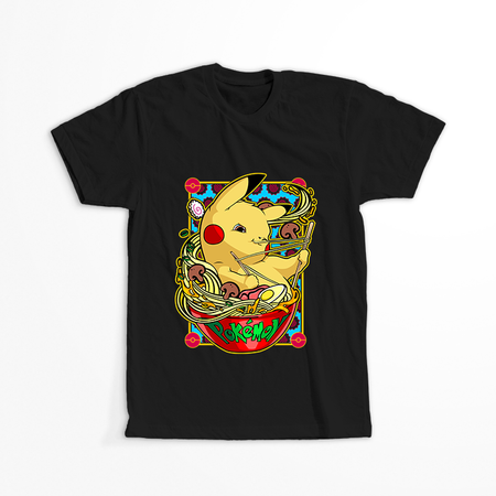 Koszulka Czarna - Pokemon x Naruto - WYBIERZ KOLOR KOSZULKI I FASON