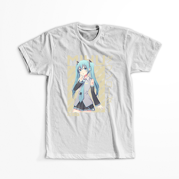 Koszulka Biała Vocaloid Hatsune Miku - WYBIERZ KOLOR KOSZULKI I FASON