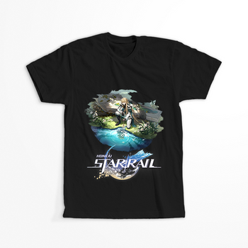 Koszulka Czarna - Honkai Star Rail  - Luocha WYBIERZ KOLOR KOSZULKI I FASON