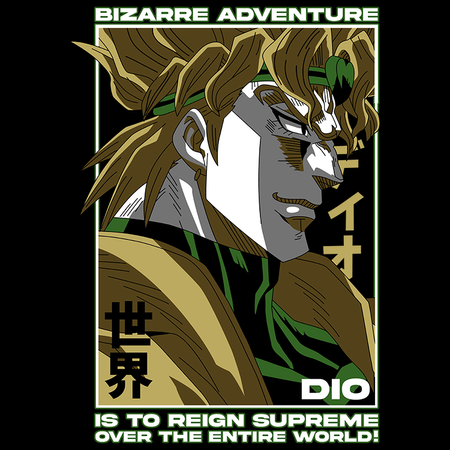 Koszulka Czarna JOJO's Bizarre Adventure - WYBIERZ KOLOR KOSZULKI I FASON