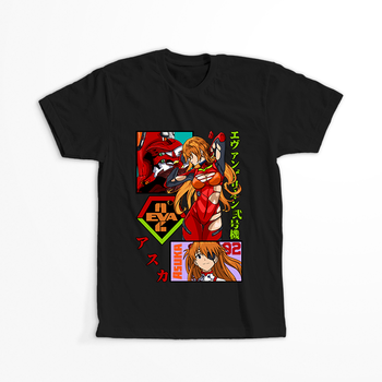 Koszulka Czarna Neon Genesis Evangelion - WYBIERZ KOLOR KOSZULKI I FASON