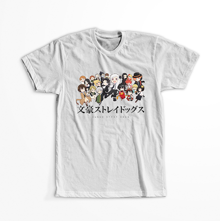 Koszulka Biała - Bungou Stray Dogs  - WYBIERZ KOLOR KOSZULKI I FASON