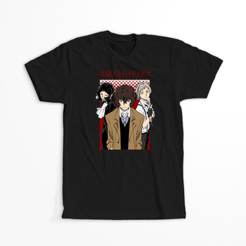 Koszulka Czarna - Bungou Stray Dogs - WYBIERZ KOLOR KOSZULKI I FASON