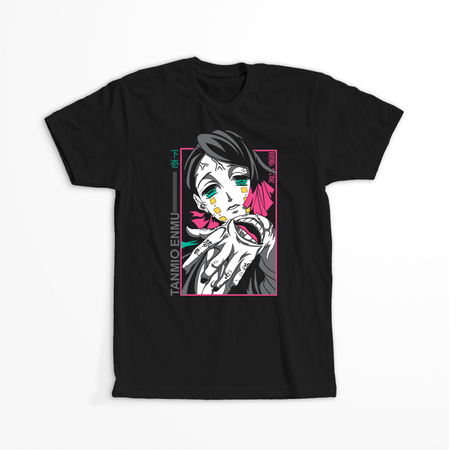 Koszulka Czarna Demon Slayer / Kimetsu no Yaiba / Miecz zabójcy demonów - WYBIERZ KOLOR KOSZULKI I FASON