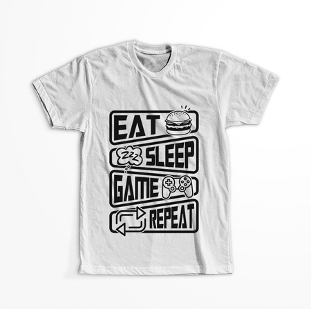 Koszulka Eat Sleep Game Repeat WYBIERZ KOLOR KOSZULKI I FASON