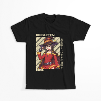 Koszulka Czarna KonoSuba: God's Blessing on This Wonderful World! / Kono Subarashii Sekai ni Shukufuku wo! - WYBIERZ KOLOR KOSZULKI I FASON