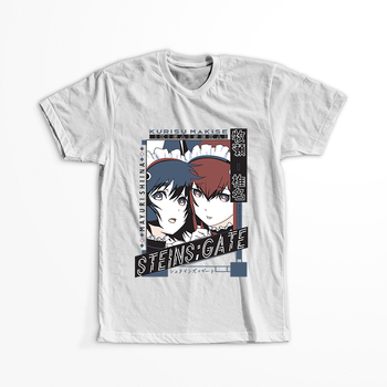 Koszulka Biała - Steins;Gate - WYBIERZ KOLOR KOSZULKI I FASON