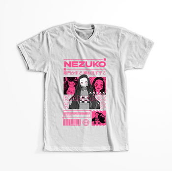 Koszulka Biała Demon Slayer / Kimetsu no Yaiba / Miecz zabójcy demonów - WYBIERZ KOLOR KOSZULKI I FASON