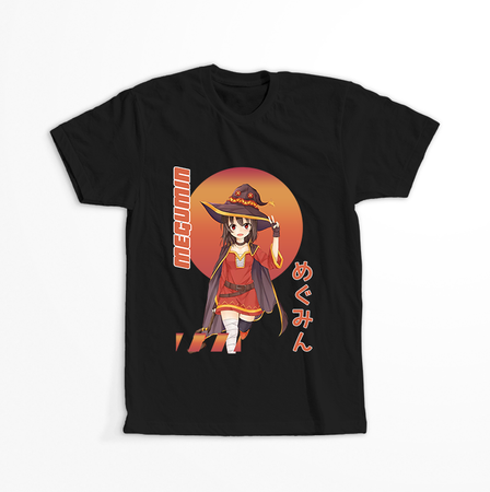 Koszulka Czarna KonoSuba: God's Blessing on This Wonderful World! / Kono Subarashii Sekai ni Shukufuku wo! - WYBIERZ KOLOR KOSZULKI I FASON