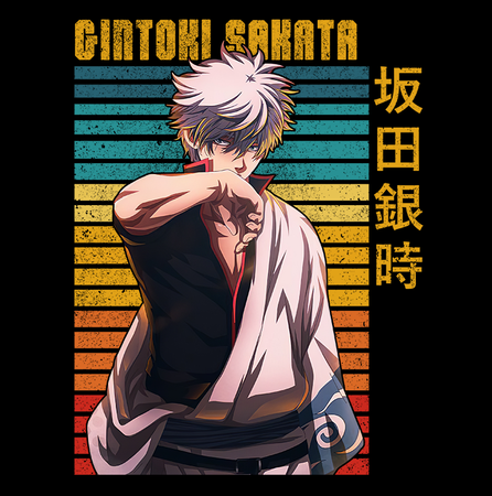 Koszulka Biała Gintama WYBIERZ KOLOR KOSZULKI I FASON