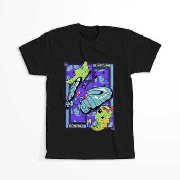 Koszulka Czarna - Pokemon x Naruto - WYBIERZ KOLOR KOSZULKI I FASON