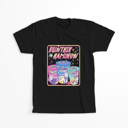 Koszulka Czarna KPop Demon Hunters WYBIERZ KOLOR KOSZULKI I FASON