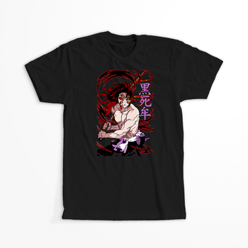 Koszulka Czarna Demon Slayer / Kimetsu no Yaiba / Miecz zabójcy demonów - WYBIERZ KOLOR KOSZULKI I FASON