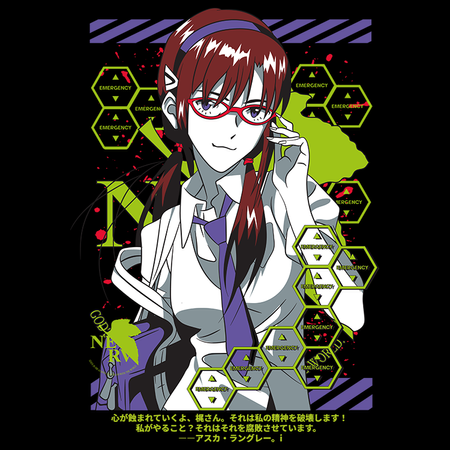 Koszulka Biała Neon Genesis Evangelion - WYBIERZ KOLOR KOSZULKI I FASON