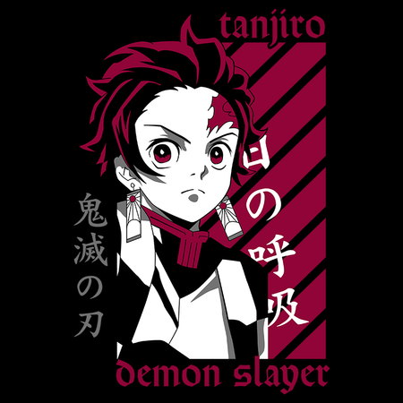 Koszulka Biała Demon Slayer / Kimetsu no Yaiba / Miecz zabójcy demonów - WYBIERZ KOLOR KOSZULKI I FASON
