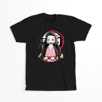 Koszulka Czarna Demon Slayer / Kimetsu no Yaiba / Miecz zabójcy demonów - WYBIERZ KOLOR KOSZULKI I FASON