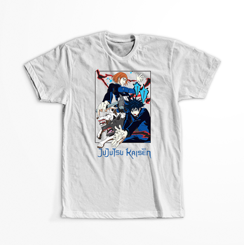 Koszulka Biała Jujutsu Kaisen - WYBIERZ KOLOR KOSZULKI I FASON