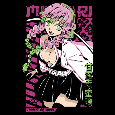 Koszulka Biała Demon Slayer / Kimetsu no Yaiba / Miecz zabójcy demonów - WYBIERZ KOLOR KOSZULKI I FASON