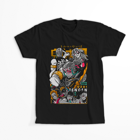 Koszulka Czarna Demon Slayer / Kimetsu no Yaiba / Miecz zabójcy demonów - WYBIERZ KOLOR KOSZULKI I FASON