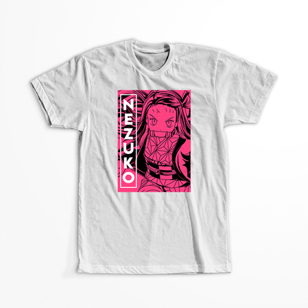 Koszulka Biała Demon Slayer / Kimetsu no Yaiba / Miecz zabójcy demonów - WYBIERZ KOLOR KOSZULKI I FASON