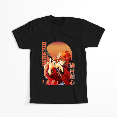 Koszulka Czarna Rurouni Kenshin WYBIERZ KOLOR KOSZULKI I FASON