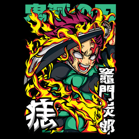 Koszulka Biała Demon Slayer / Kimetsu no Yaiba / Miecz zabójcy demonów - WYBIERZ KOLOR KOSZULKI I FASON