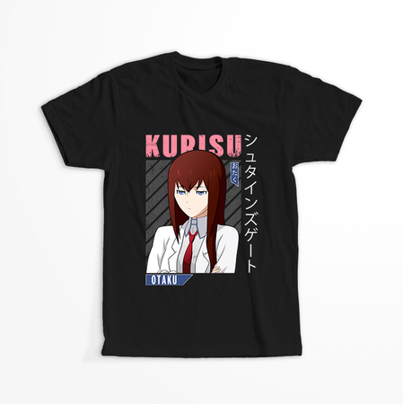 Koszulka Czarna - Steins;Gate - WYBIERZ KOLOR KOSZULKI I FASON