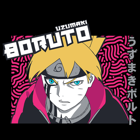 Koszulka Czarna Naruto / Boruto - WYBIERZ KOLOR KOSZULKI I FASON