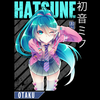 Koszulka Czarna Vocaloid Hatsune Miku - WYBIERZ KOLOR KOSZULKI I FASON