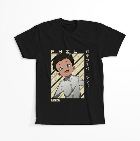 Koszulka Czarna - The Promised Neverland - WYBIERZ KOLOR KOSZULKI I FASON