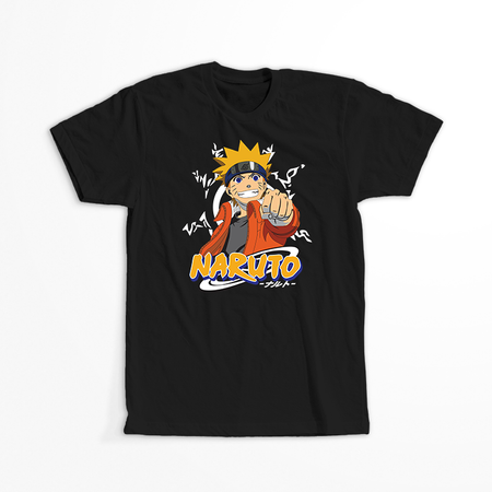 Koszulka Czarna Naruto / Boruto - WYBIERZ KOLOR KOSZULKI I FASON