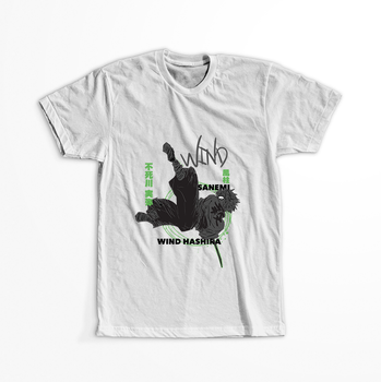 Koszulka Biała Demon Slayer / Kimetsu no Yaiba / Miecz zabójcy demonów - WYBIERZ KOLOR KOSZULKI I FASON