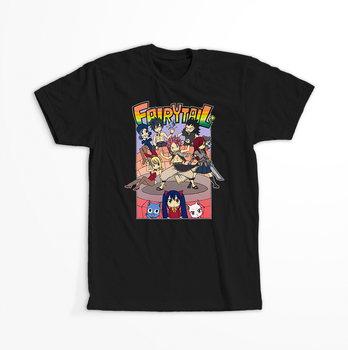 Koszulka Czarna Fairy Tail - WYBIERZ KOLOR KOSZULKI I FASON