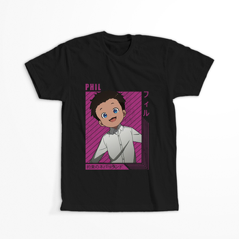 Koszulka Czarna - The Promised Neverland - WYBIERZ KOLOR KOSZULKI I FASON