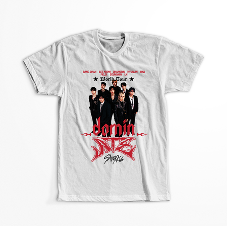 Koszulka Biała Stray Kids WYBIERZ KOLOR KOSZULKI I FASON