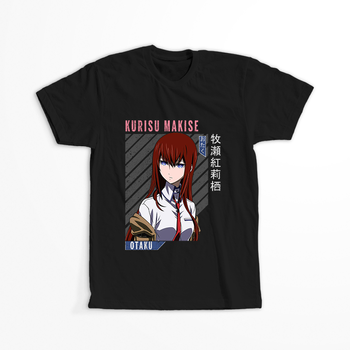 Koszulka Czarna - Steins;Gate - WYBIERZ KOLOR KOSZULKI I FASON