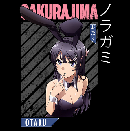 Koszulka Czarna Seishun Buta Yarou wa Bunny Girl Senpai no Yume wo Minai WYBIERZ KOLOR KOSZULKI I FASON