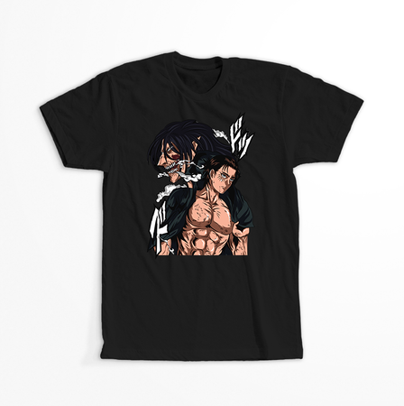 Koszulka Czarna Attack on titan WYBIERZ KOLOR KOSZULKI I FASON