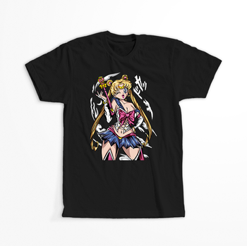 Koszulka Czarna - Czarodziejka z księżyca / Sailor Moon - WYBIERZ KOLOR KOSZULKI I FASON