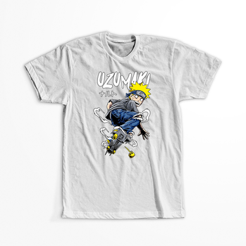 Koszulka Biała Naruto / Boruto - WYBIERZ KOLOR KOSZULKI I FASON